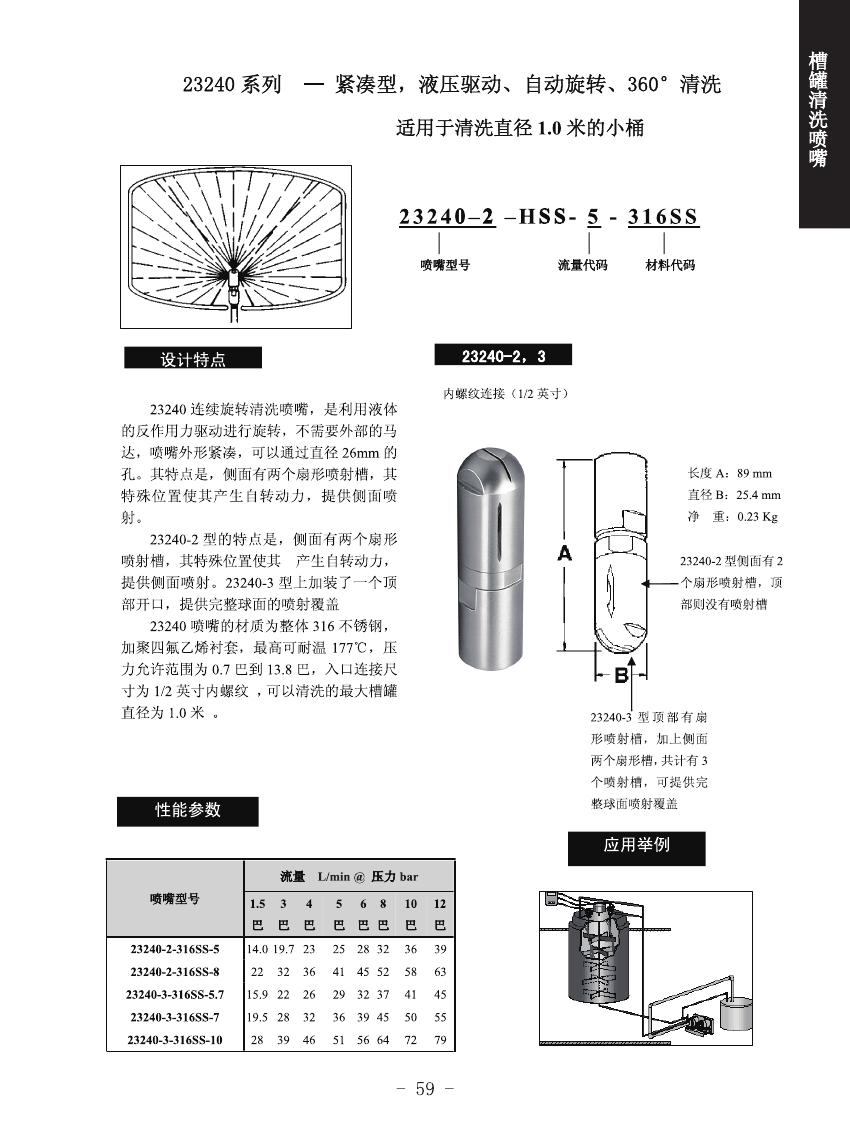 固定式槽罐清洗噴嘴的噴嘴設(shè)計(jì)和一般應(yīng)用